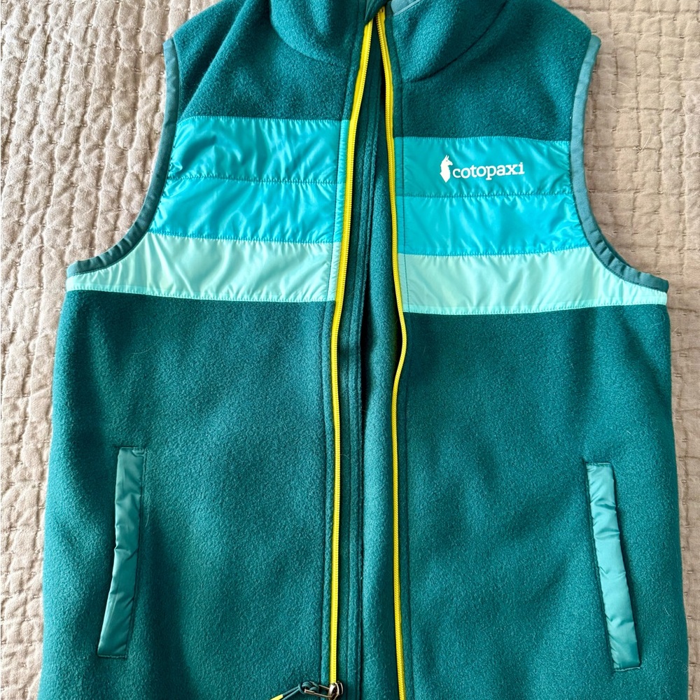 Cotopaxi Turquoise Teal Teca Fleece Grand Isle Vest sold out